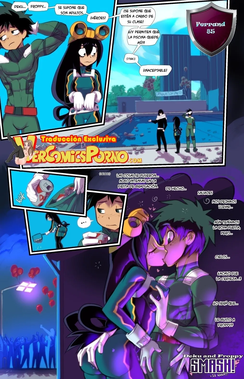 Comics Porno Deku and Froppy SMASH! (My Hero Academia) [Fred Perry] en Español