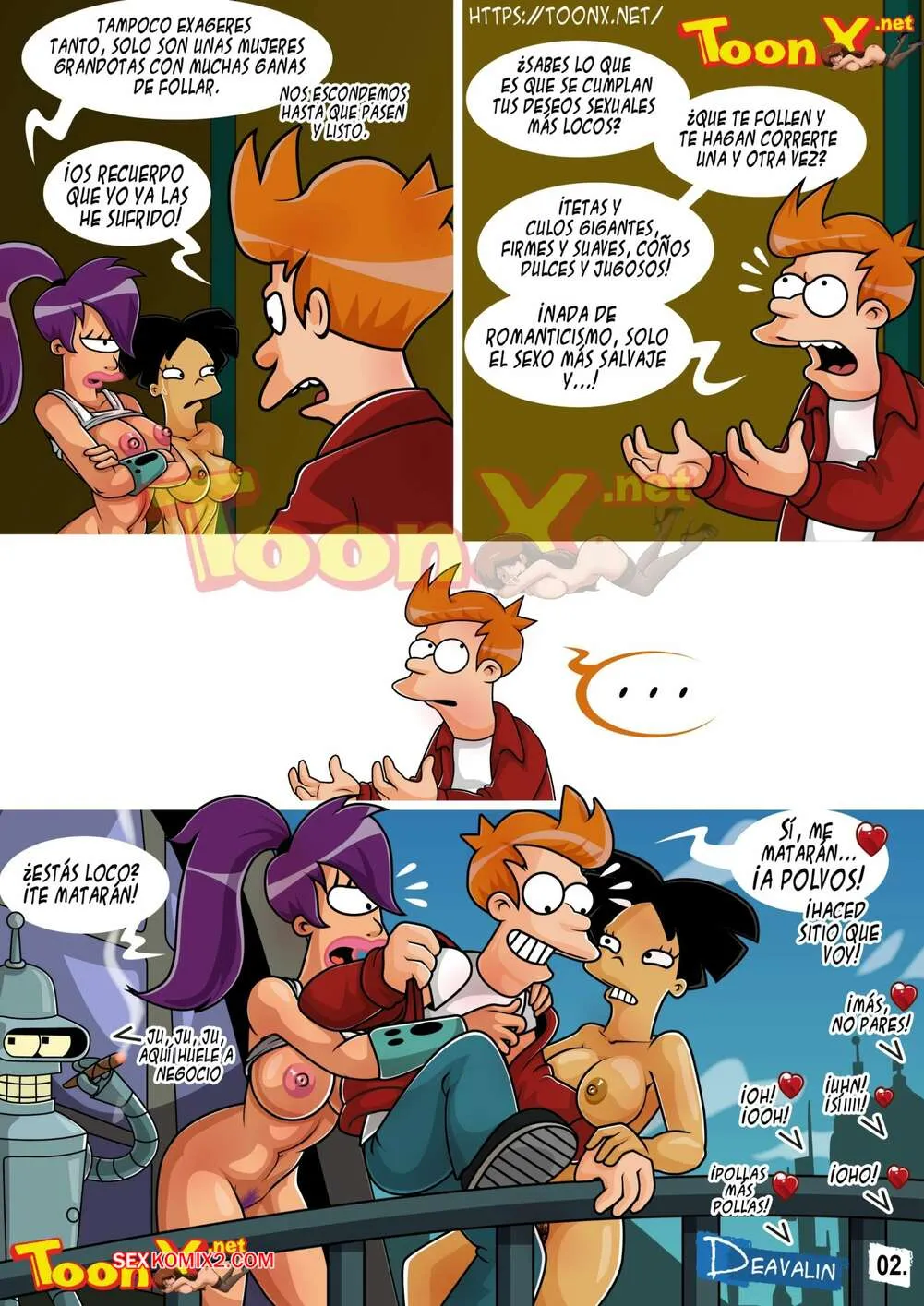 Comics Porno Futurama 2 Sexo a Muerte con las Amazonas (Deavalin) - 3#