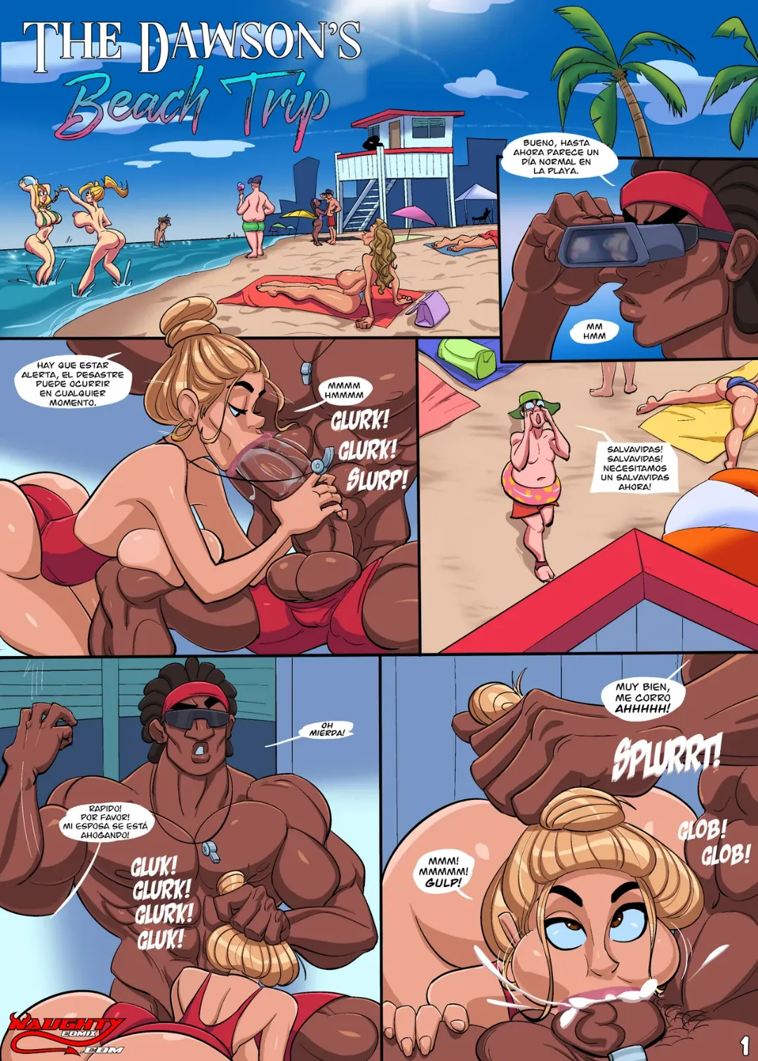 Comics Porno [NaughtyComix (John Coffe)] The Dawson’s Beach Trip - El viaje a la playa de los Dawson - 1#